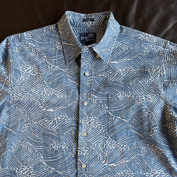 Reyn Spooner 2023 Blue Molokai Wave Print Medium - Picture 2 of 11